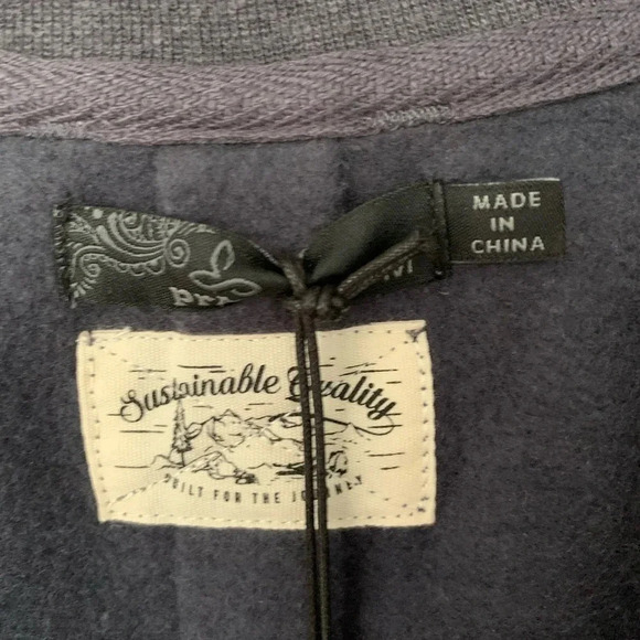 Prana Cozy Up Black and Gray Camo Sweatshirt Size Medium NWT - Picture 5 of 9